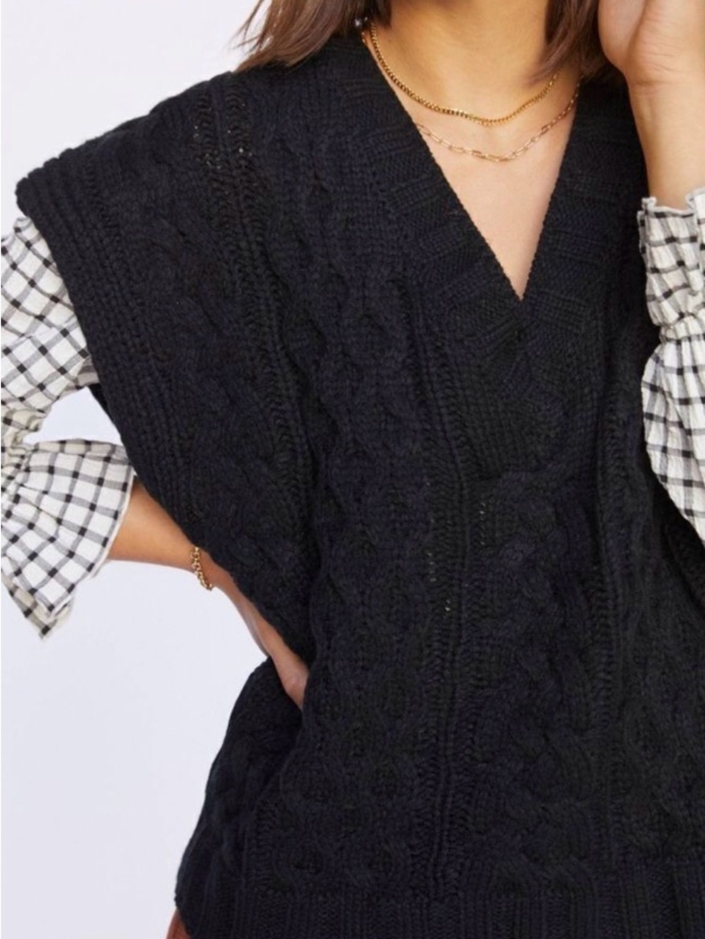 NWT Anthropologie Cap Sleeve Knit Sweater Vest Sz Large